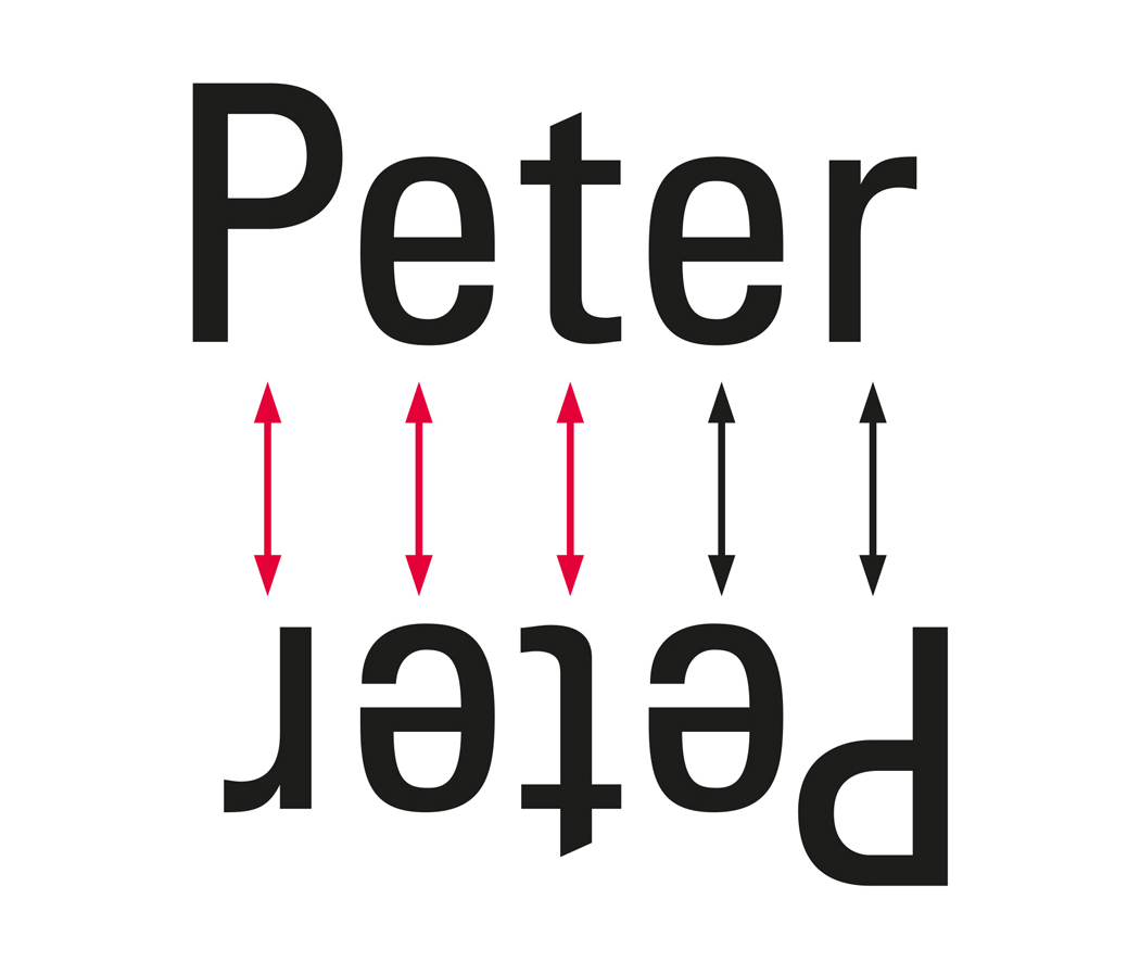 Ambigramm Design Tutorial, Schritt 1, gleiche und unterschiedliche Buchstaben